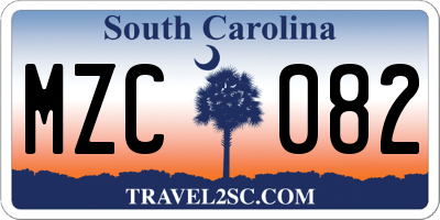 SC license plate MZC082