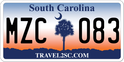 SC license plate MZC083