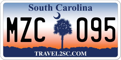 SC license plate MZC095