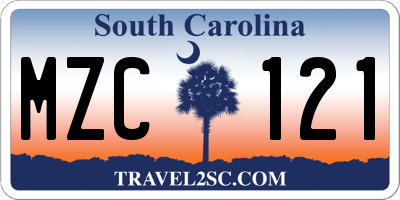 SC license plate MZC121