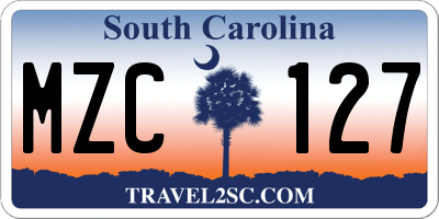 SC license plate MZC127