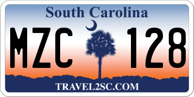 SC license plate MZC128