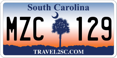 SC license plate MZC129