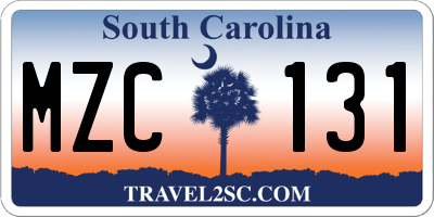 SC license plate MZC131