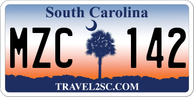 SC license plate MZC142