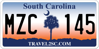 SC license plate MZC145