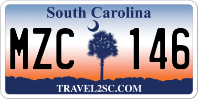 SC license plate MZC146