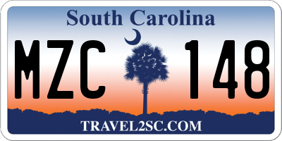 SC license plate MZC148