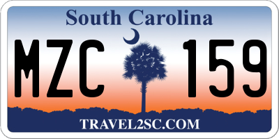SC license plate MZC159