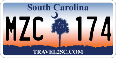 SC license plate MZC174