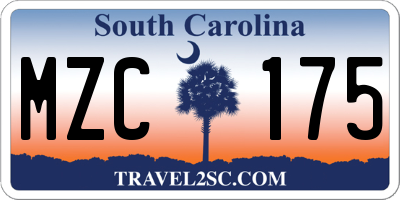 SC license plate MZC175