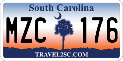 SC license plate MZC176