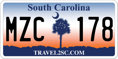 SC license plate MZC178