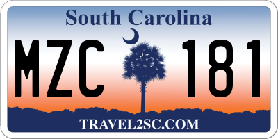 SC license plate MZC181