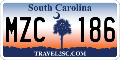SC license plate MZC186
