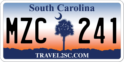 SC license plate MZC241