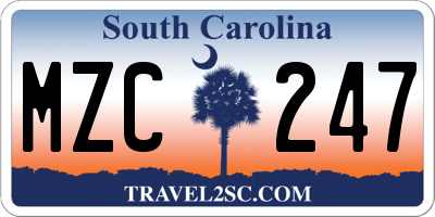 SC license plate MZC247