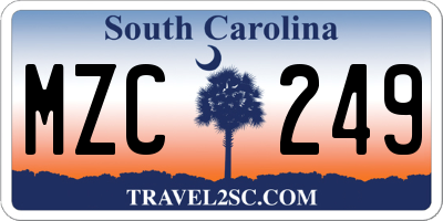 SC license plate MZC249