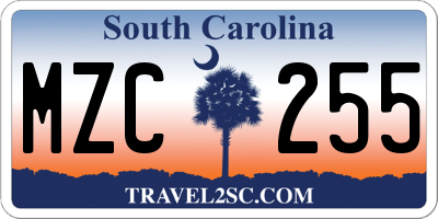 SC license plate MZC255