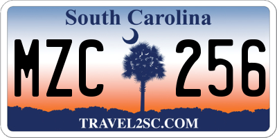 SC license plate MZC256