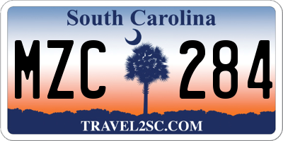 SC license plate MZC284
