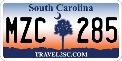 SC license plate MZC285