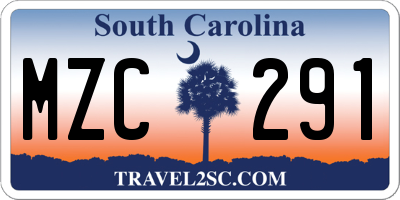 SC license plate MZC291