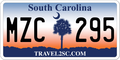 SC license plate MZC295