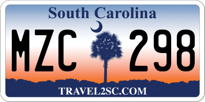 SC license plate MZC298
