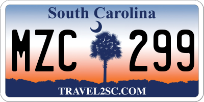 SC license plate MZC299