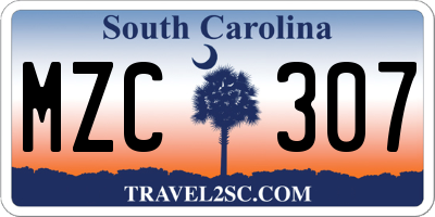 SC license plate MZC307