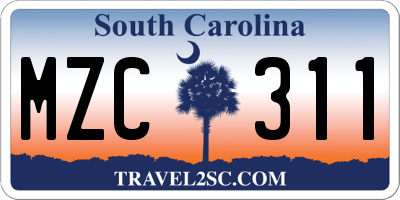 SC license plate MZC311