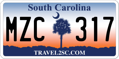 SC license plate MZC317