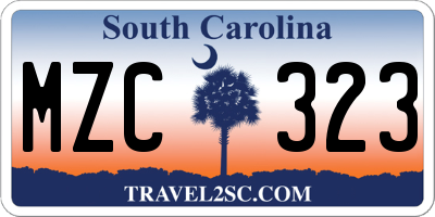 SC license plate MZC323