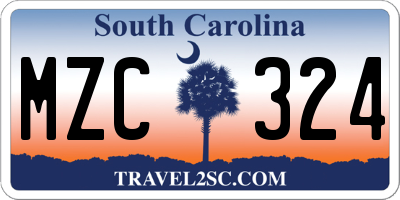 SC license plate MZC324