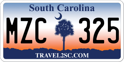 SC license plate MZC325