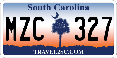 SC license plate MZC327