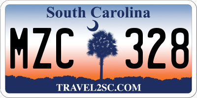 SC license plate MZC328