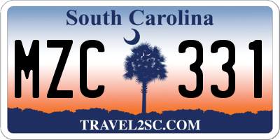 SC license plate MZC331