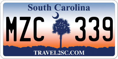 SC license plate MZC339