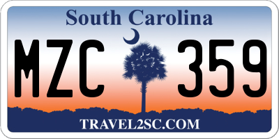 SC license plate MZC359
