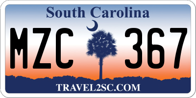 SC license plate MZC367