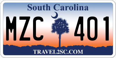 SC license plate MZC401