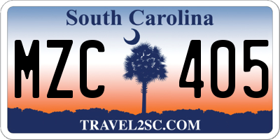 SC license plate MZC405
