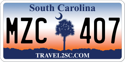 SC license plate MZC407