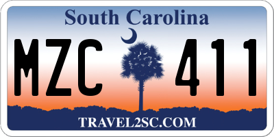 SC license plate MZC411