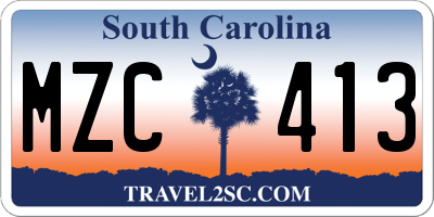 SC license plate MZC413