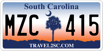 SC license plate MZC415