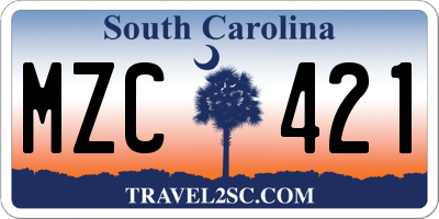 SC license plate MZC421