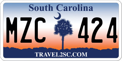 SC license plate MZC424